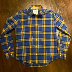 Aeropostale Men’s Blue Plaid Button Down Shirt (S)